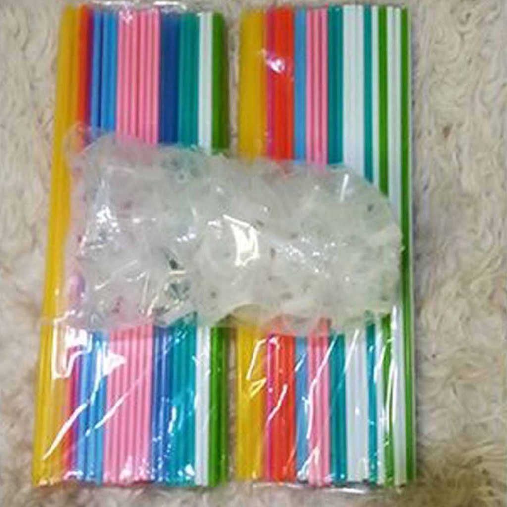 100pcs Stick Balon Warna + Cup (Per Pak) / Stik Balon Warna Hitam/Putih/Merah/Biru/Kuning/Pink/Hijau
