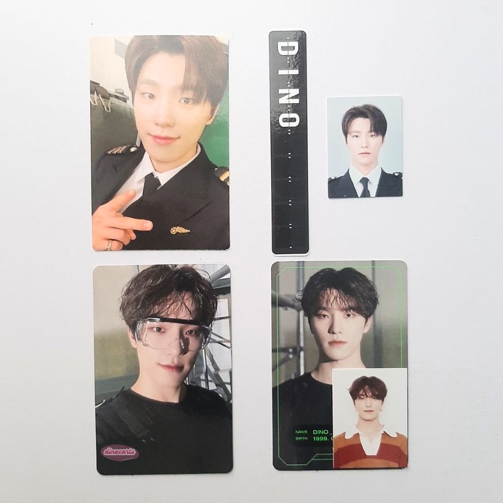 PHOTOCARD SEVENTEEN DINO CARAT FANCLUB 5TH PILOT 7TH GAME BOI SET ID CARD