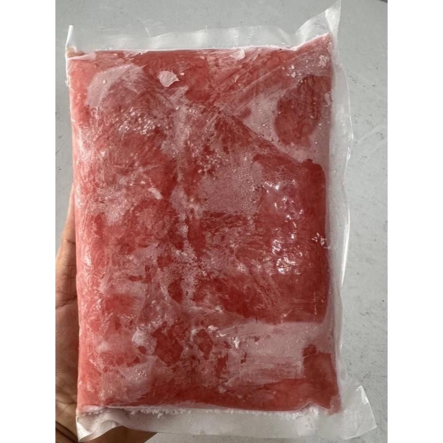 

Ikan Tuna Giling / Tuna Cincang / Ground Meat Tuna kualitas eksport kemasan 450-470 gram per/pack