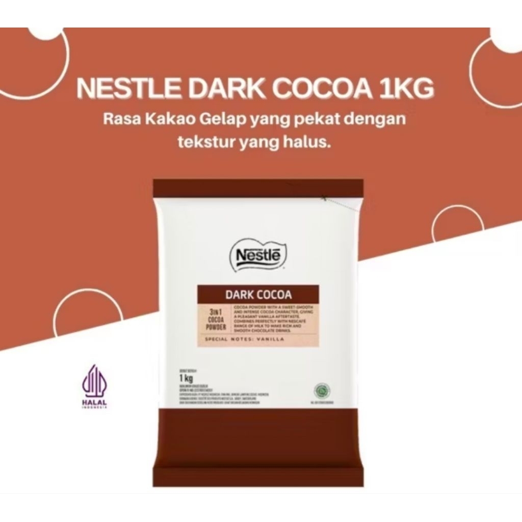 

Nestle Dark Cocoa Bubuk 1kg(Minuman Kemasan coklat) Exp 2026