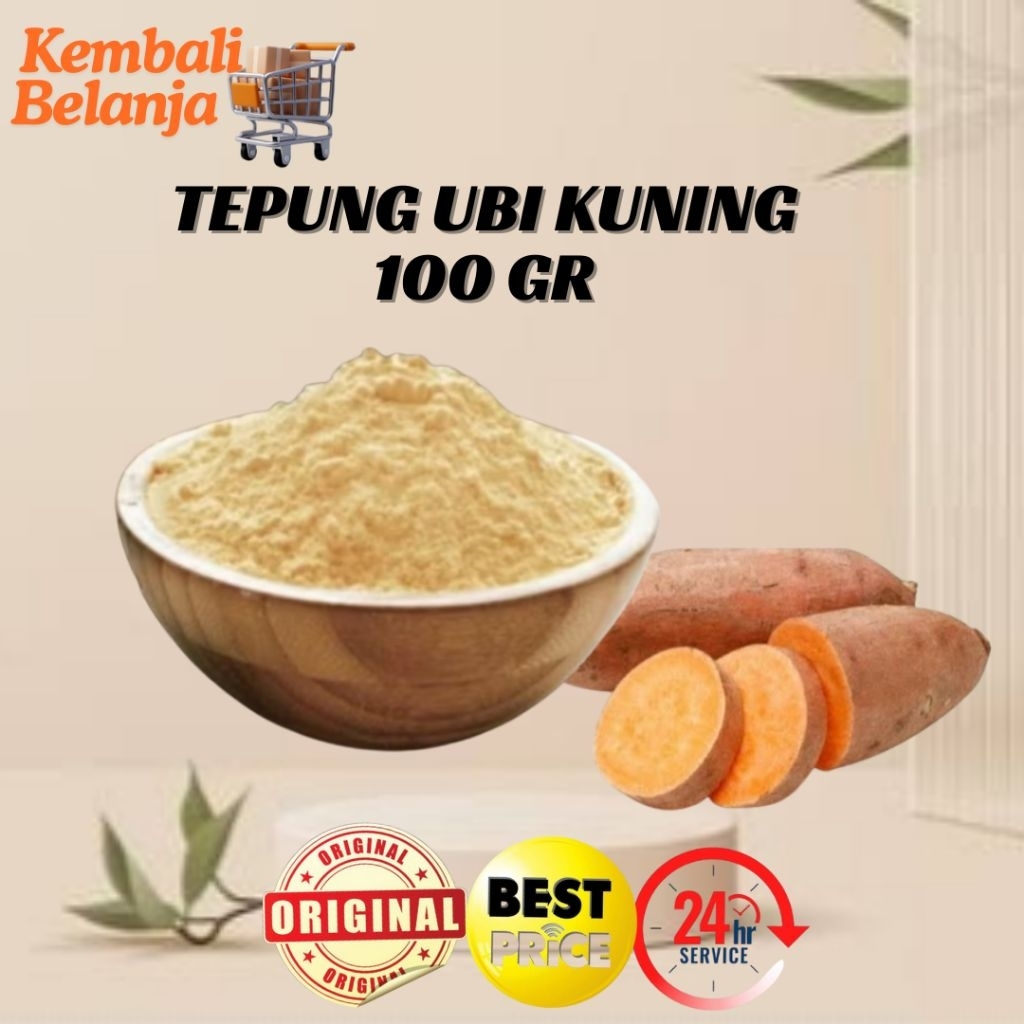 

Tepung Ubi Kuning 100 Gram/ Tepung Ubi Orange/ Tepung Ubi Jalar