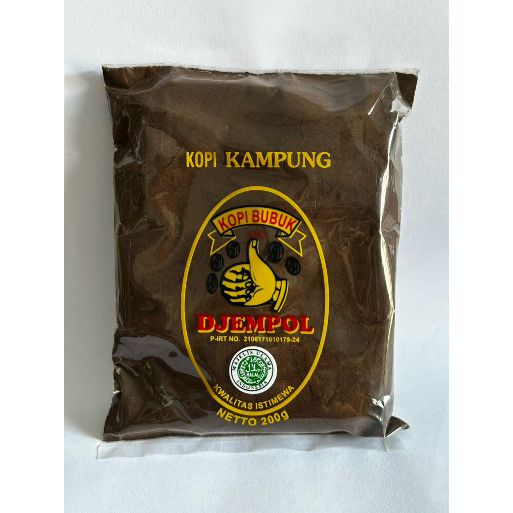 

kopi bubuk ukuran 200gram merk Djempol