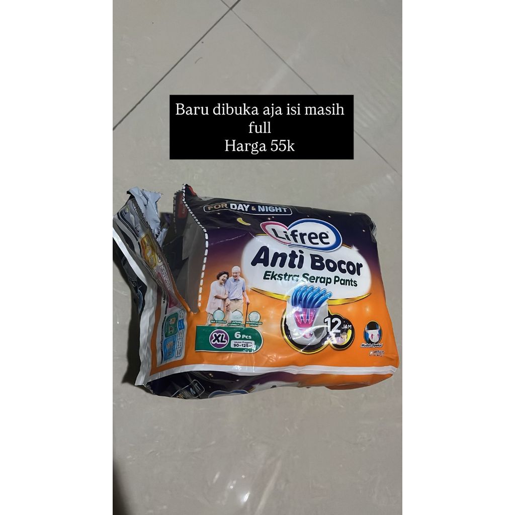 Pampers Celana Lifree ukuran XL