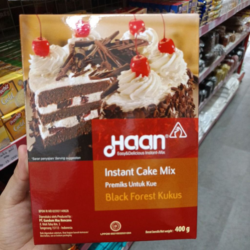 

brownies black Forest kukus haan instan