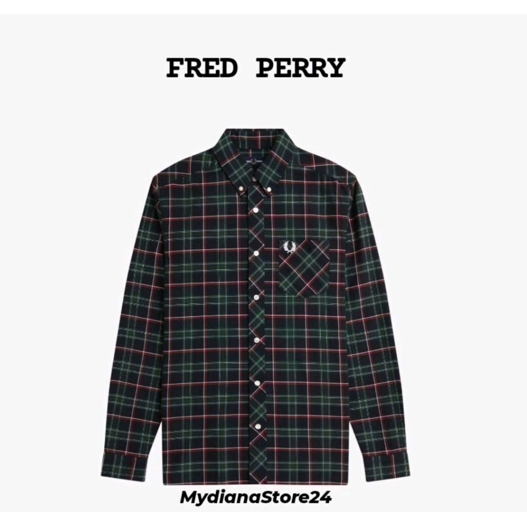 FRED PERRY - FRED PERRY LONG SLEVEE  TARTAN SHIRT - FRED PERRY TARTAN