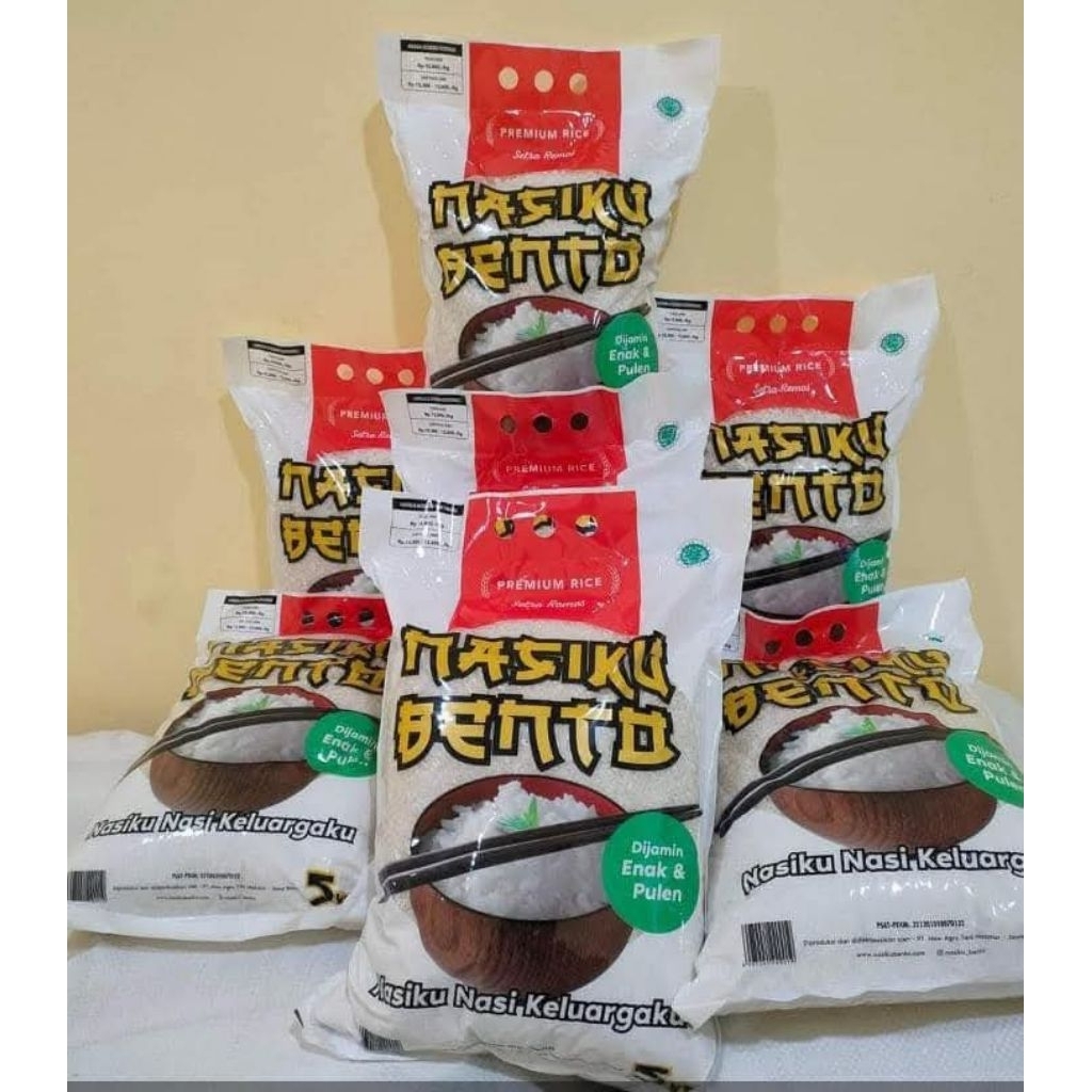

beras premium 5kg beras nasiku bento beras pulen wangi