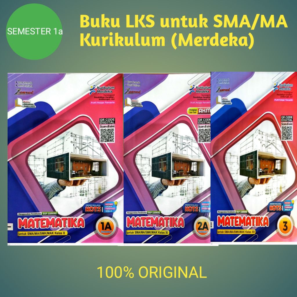 BUKU LKS PENDIDIKAN MATEMATIKA 1.2.3/X.XI.XII  (SMA/MA) CAKRAWALA (KURIKULUM MERDEKA) SMESTER 1a