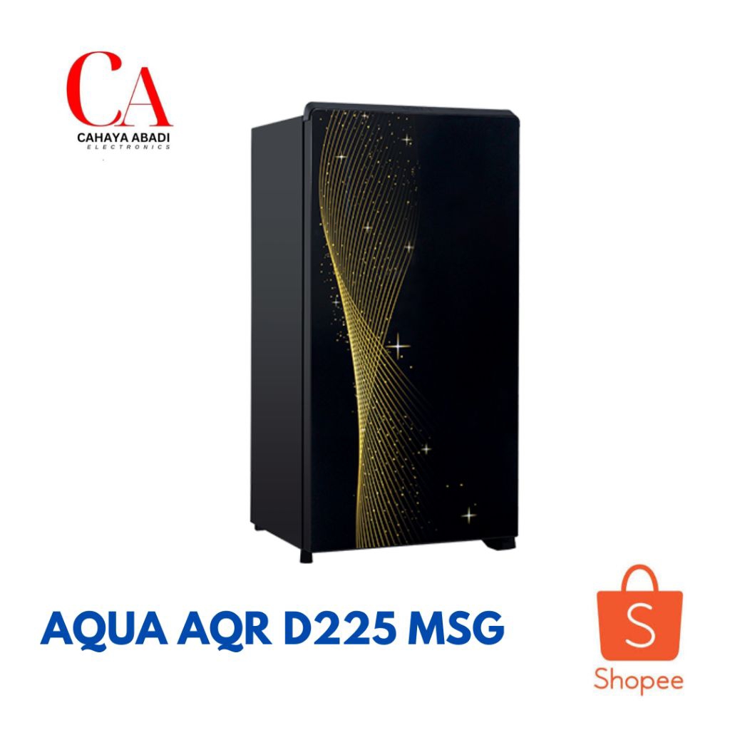 AQUA kulkas 1 pintu 180 liter AQR D225MSG AQRD225MSG AQRD 225 MSG lemari es 1 pintu