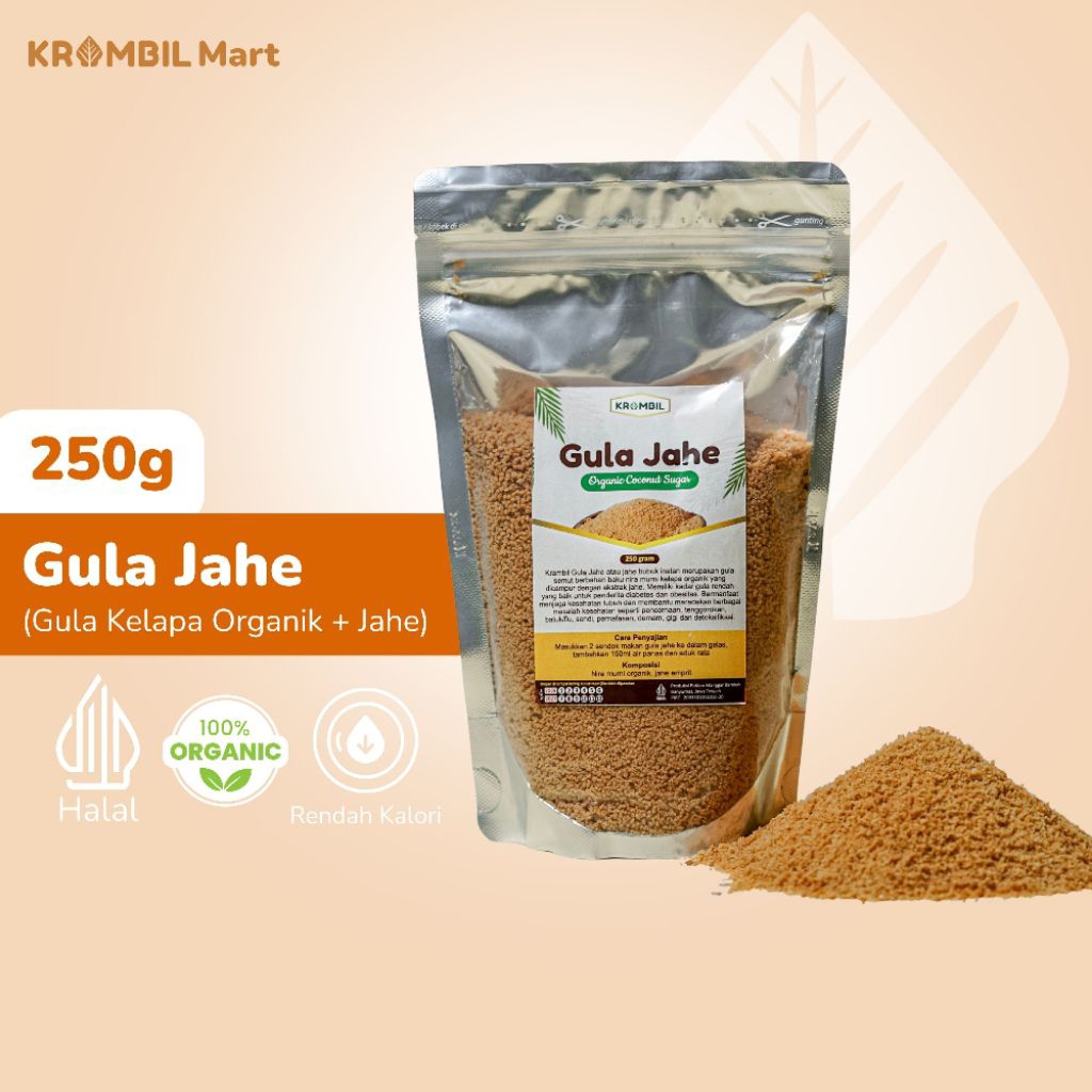 

Jahe Bubuk Instan Gula Kelapa Organik Asli 250 gram