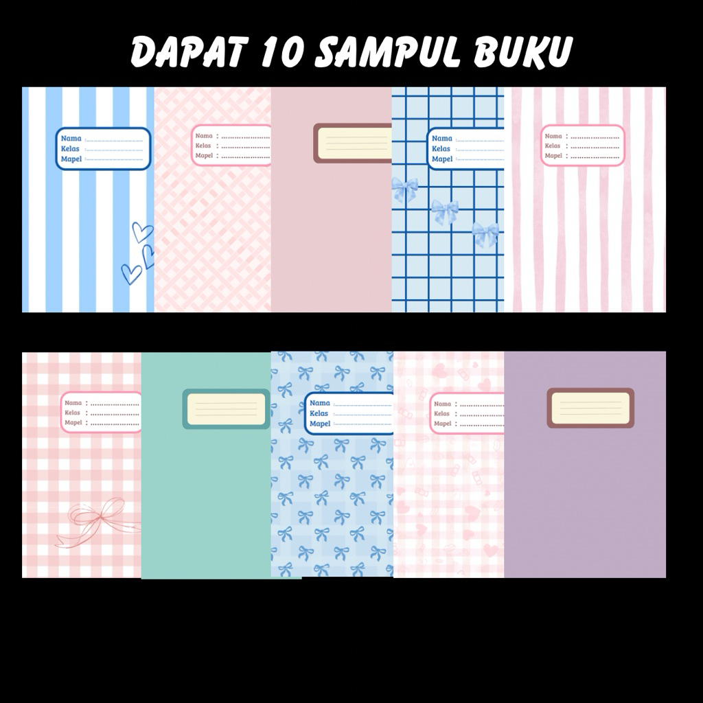 

LUMO SAMPUL BUKU DAPAT 10 PCS | BOOK COVER AESTHETIC | SAMPUL BUKU AESTHETIC | SAMPUL BUKU MURAH