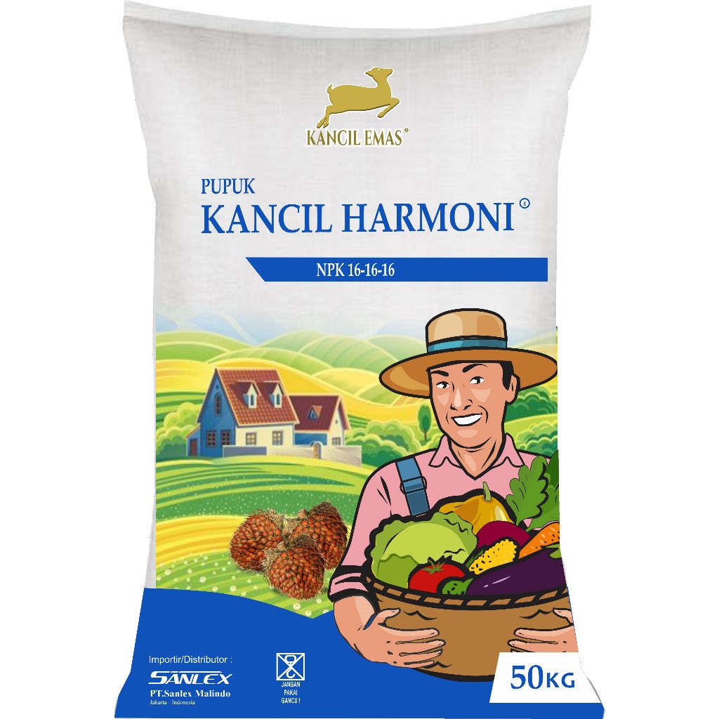 Pupuk Kancil Emas - Kancil HARMONI NPK 16-16-16 / Repack 1 KG