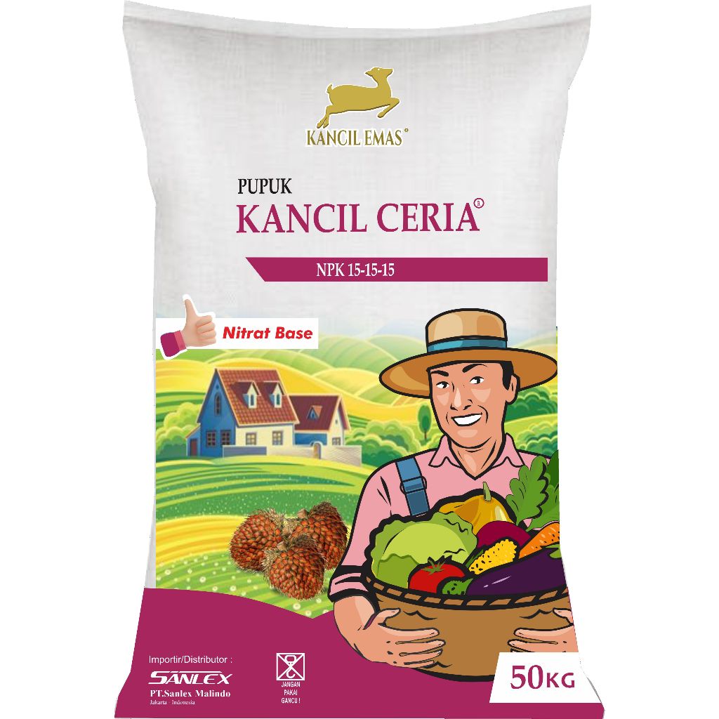Pupuk Kancil Emas - Kancil CERIA NPK 15-15-15 / Repack 1 KG