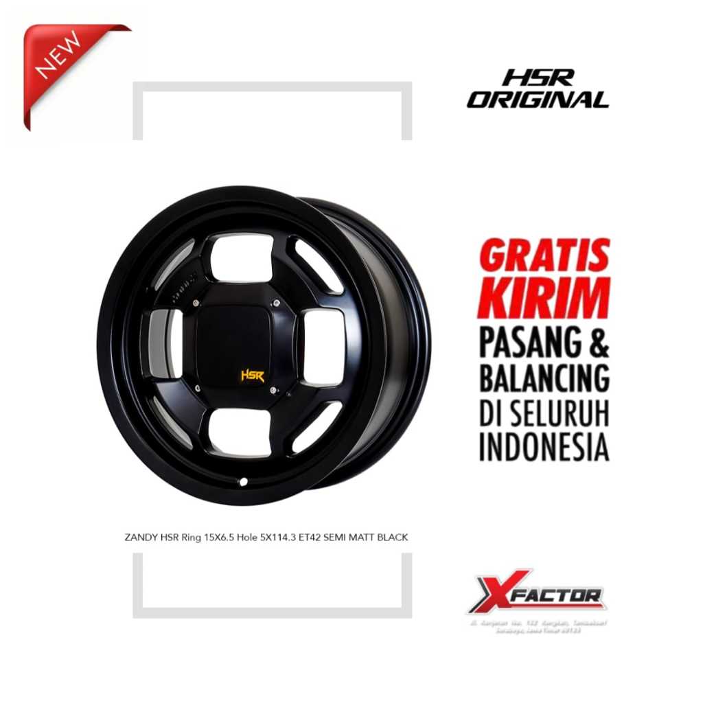 VELG R15 HSR ZANDY HSR R15X6,5 H5X114,3 ET42 SMB