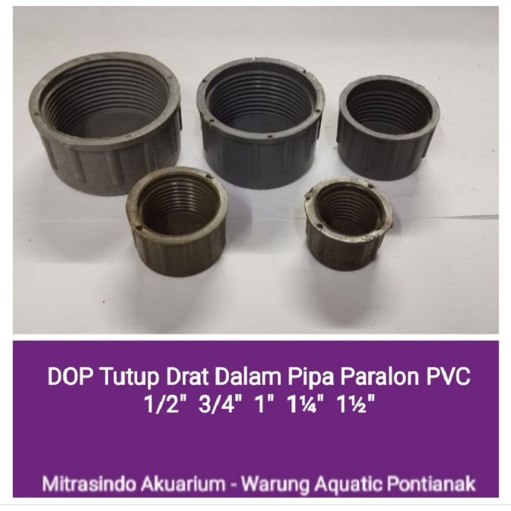 Dop Tutup Drat Dalam Pipa PVC 1" Paralon