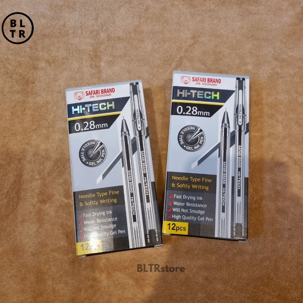 

PAK//PULPEN HI-TECH SAFARI (PHTS4SH)/PEN GEL/PEN 0.28MM/PEN GEL HITAM/NEW ORIGINAL