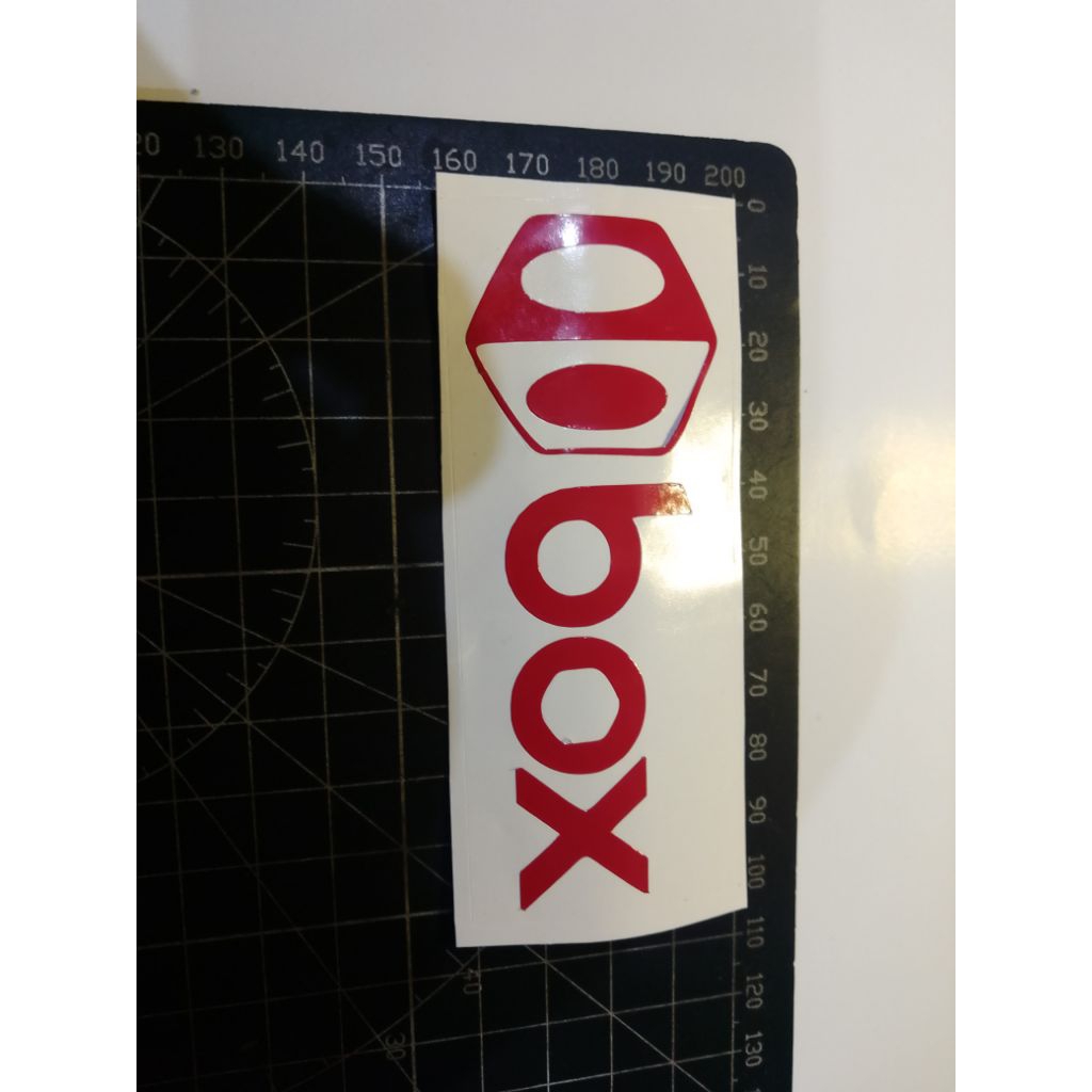 

stiker cutting box component