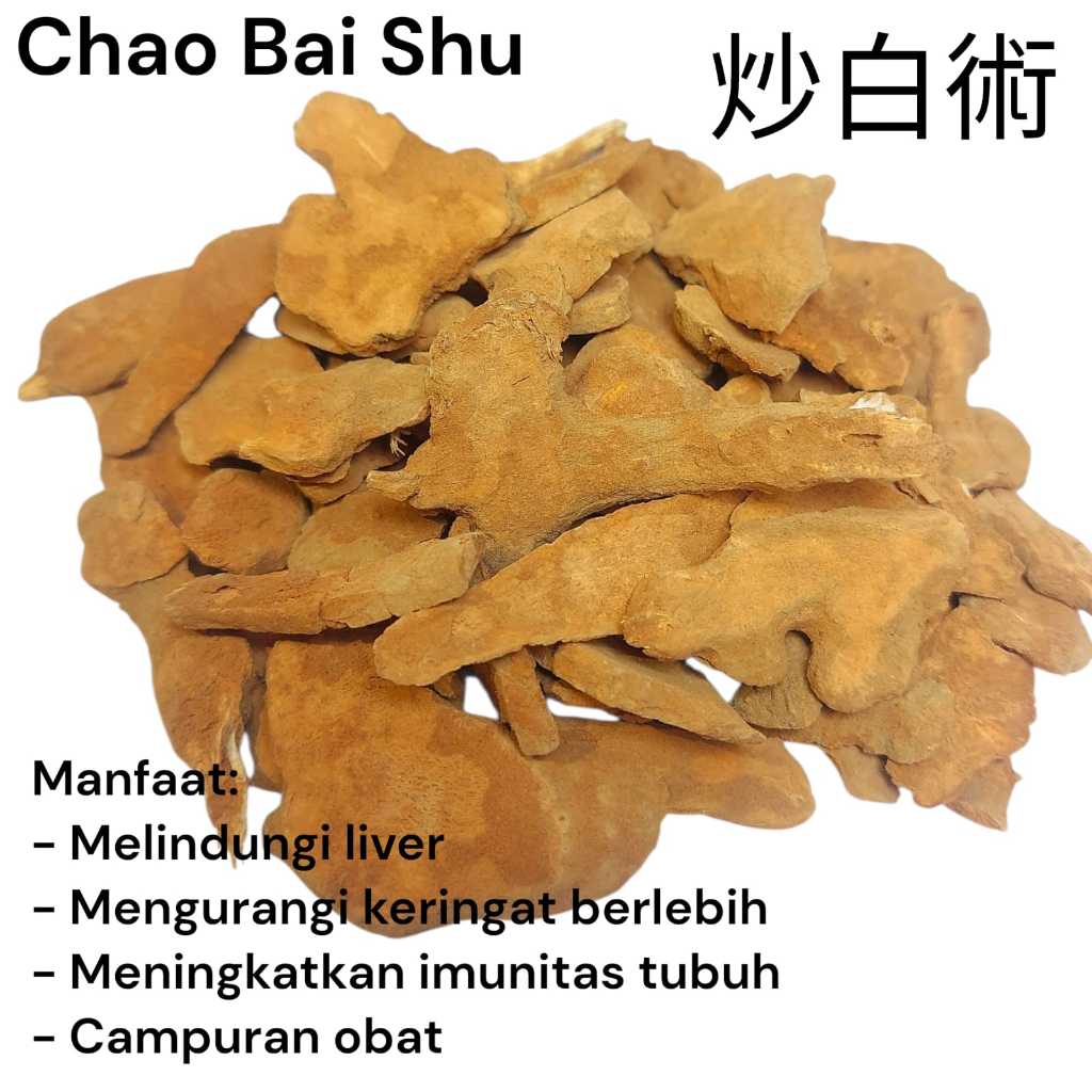 

Chao Bai Zhu / Chao Bai Shu / Cha Pek Cuk / Pek Tuk - Atractylodes macrocephala