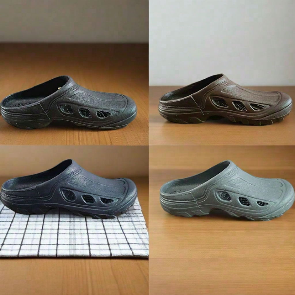 Sandal Selop Karet Pria Tamara Line 177 – Anti Licin & Tebal | Sepatu Sandal Slip On Nyaman