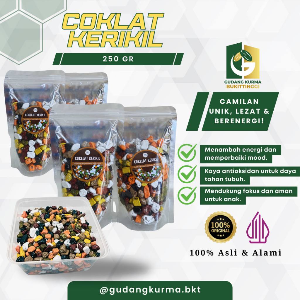 

Cokelat Kerikil Turki 250gr | Coklat Batu Warna Warni Premium | Cokelat Asli