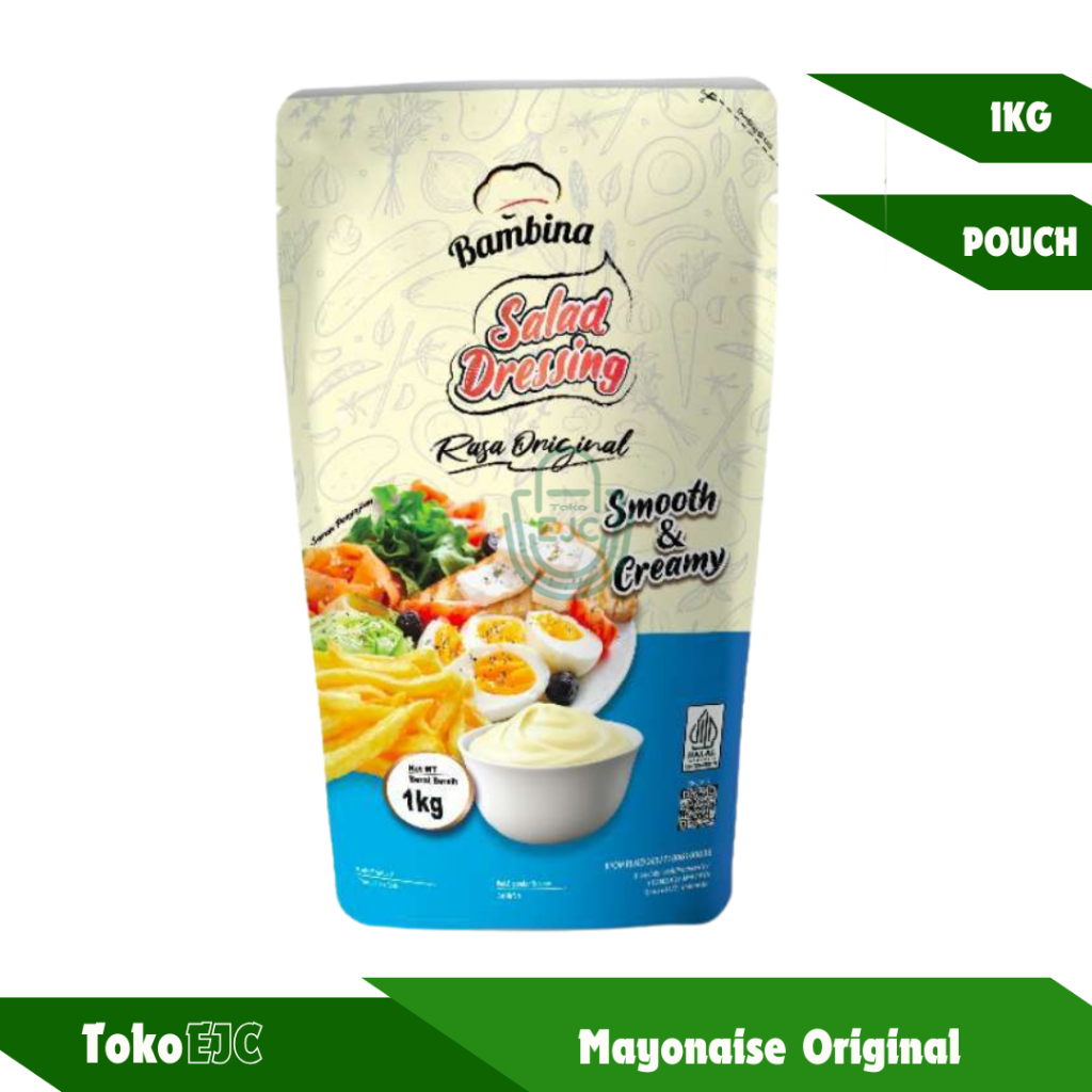 

Bambina Mayonaise Original Salad dressing smooth&creamy 1kg pouch