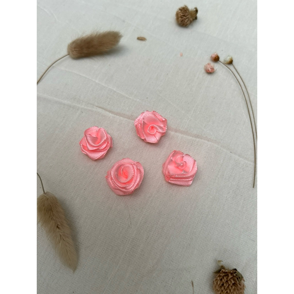 

Dekorasi bunga pita pink salmon 067