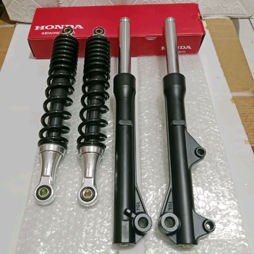 As Shock Depan+Belakang Honda Supra x 125 Helm in Sepasang Ori