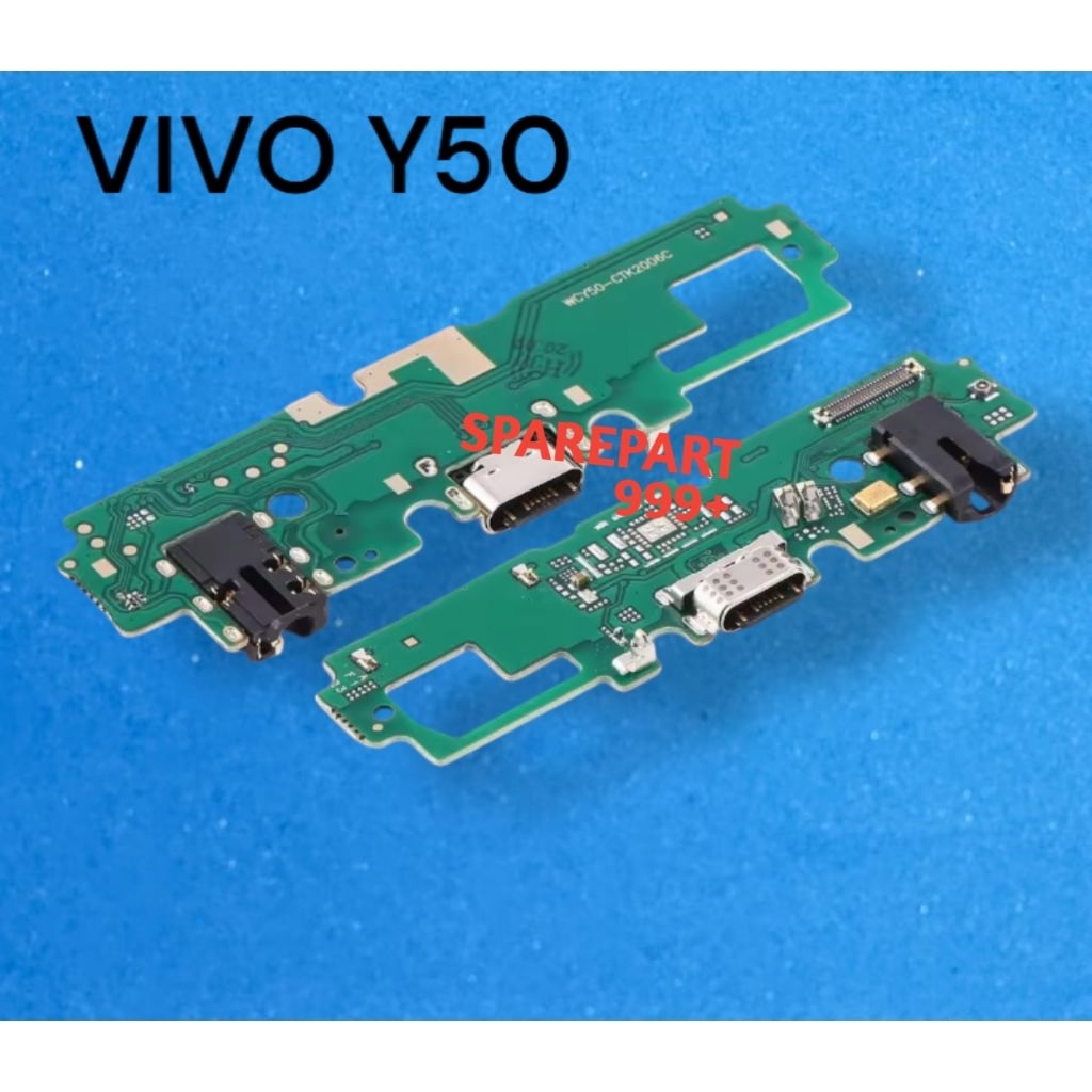 PAPAN CAS VIVO Y50 PAPAN KONEKTOR CAS CON CHARGER VIVO Y50 ORIGINAL + IC + MIC