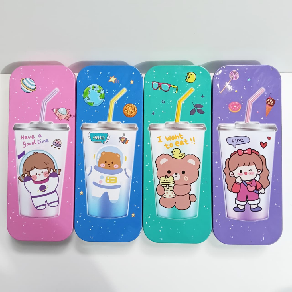 

Pensil Case Kaleng 55-205A | Kotak Pensil Kaleng Timbul Karakter Lucu