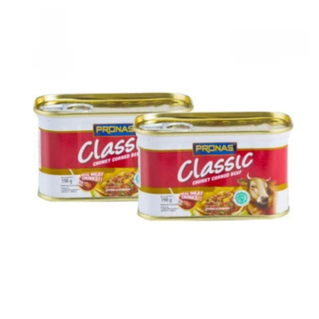 

Pronas Corned Beef Classic 198gr – Daging Sapi Pilihan, Rasa Gurih Autentik