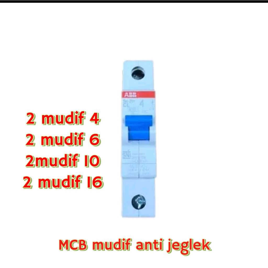 mcb abb mudif anti jeglek 2a mudif 4a ready