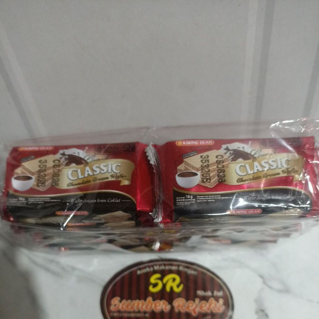 

KHONG GUAN CLASSIC WAFER KRIM COKELAT ISI 10 PCS