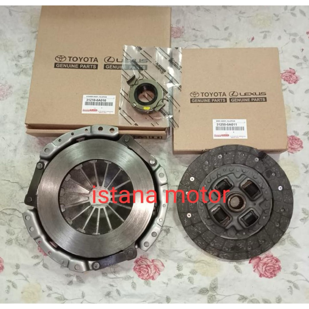kampas kopling set toyota yaris vios gen 2 tahun 2007-2011 original