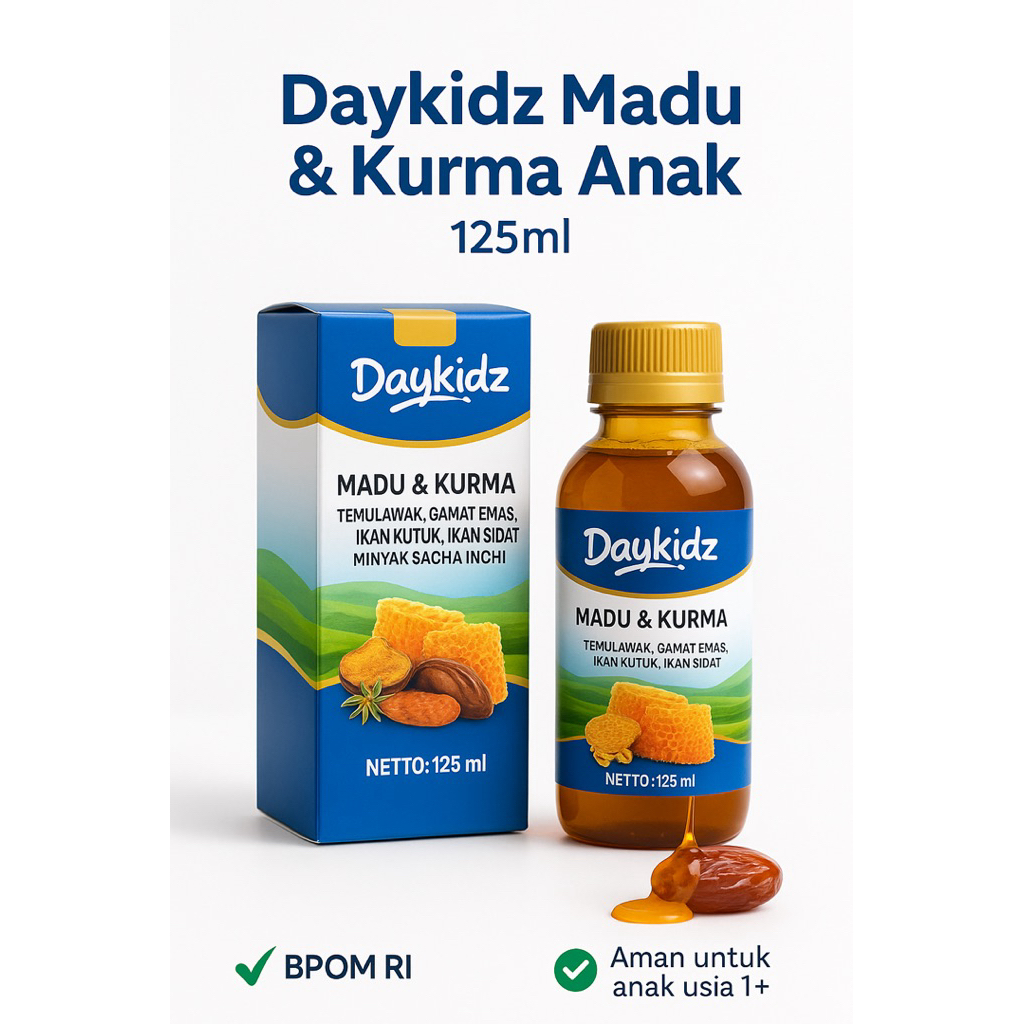 

Madu Daykidz Anak 125ml – Suplemen Herbal Nafsu Makan, Energi, dan Kesehatan