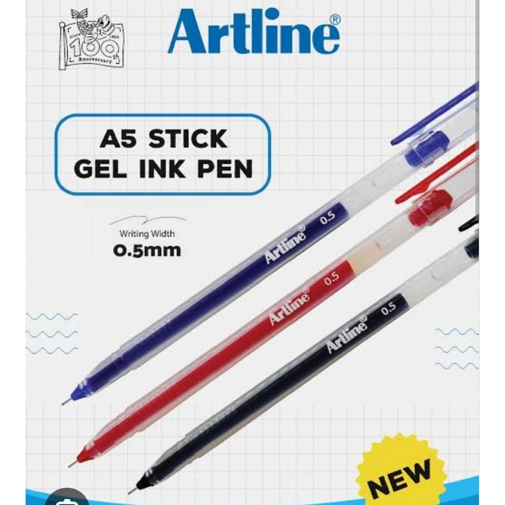 

pena artline gel ink hitam segitiga 0.5mm 1pcs
