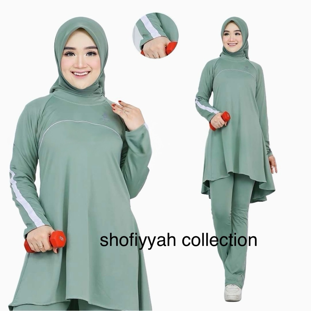 Stelan Olahraga Hijab Wanita/Seragam Olahraga Wanita Muslimah/Seragam Wanita/Stelan Olahraga Muslima