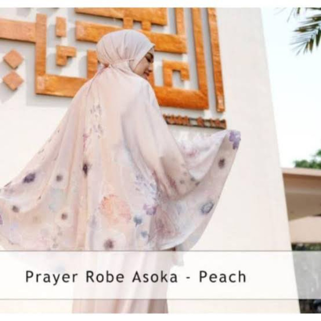 Buttonscarves Asoka Peach Prayer Robe As Is