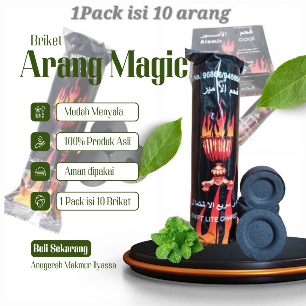 Arang Briket Bukhur Al Amir| Arang Donat| Arang Magic| Arang Wewangian| Arang Mudah Menyala