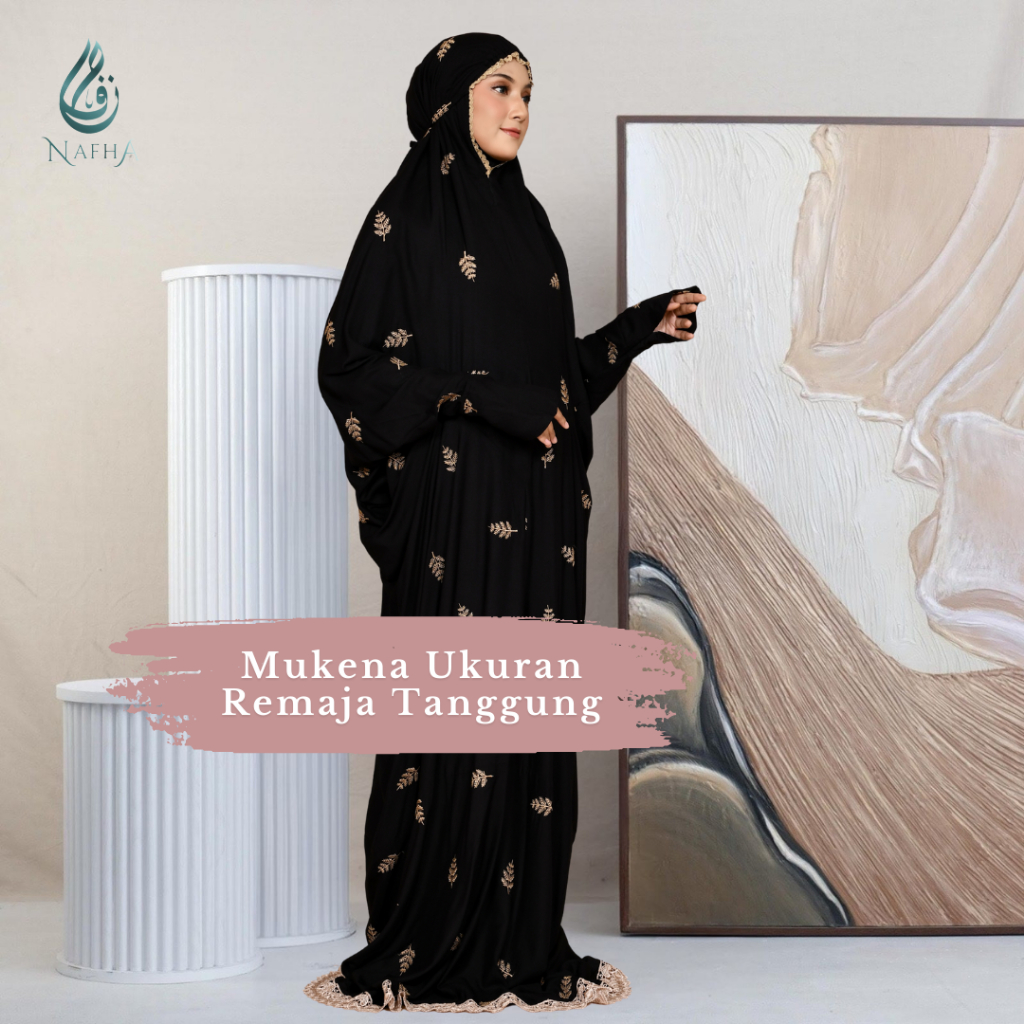 NAFHA - Mukena Terusan Anak Remaja Nafha Bordir Daily Tropical