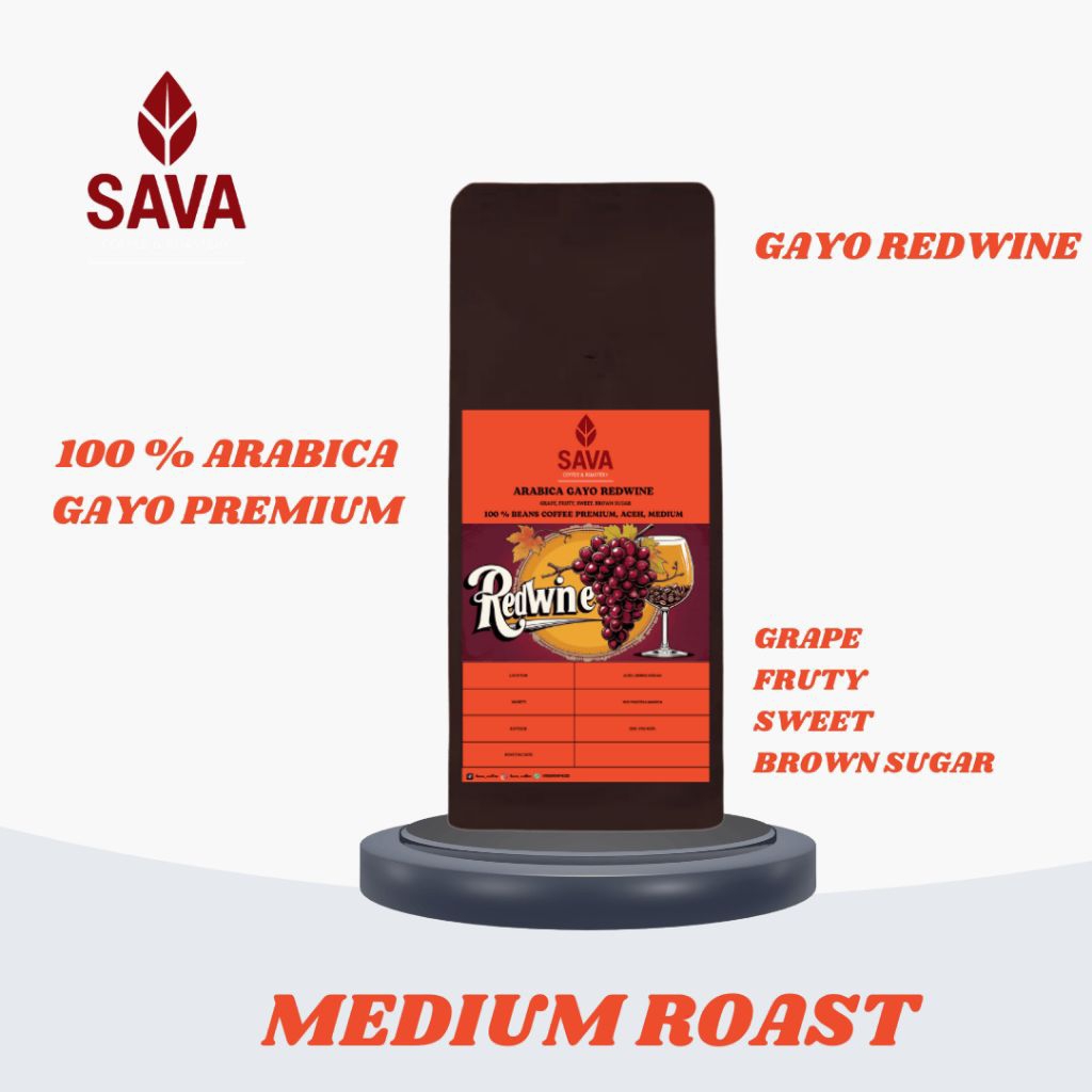 

Kopi Arabika Gayo Redwine Premium | 200 | Aceh | Sava Coffee