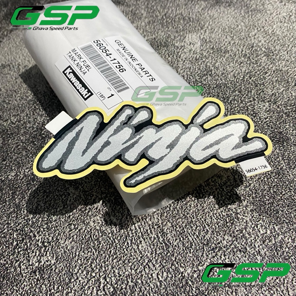 Stiker Tanki Kawasaki Ninja 250SL RR Mono Hitam Original 56054-1756 Mark Fuel Tank Ninja