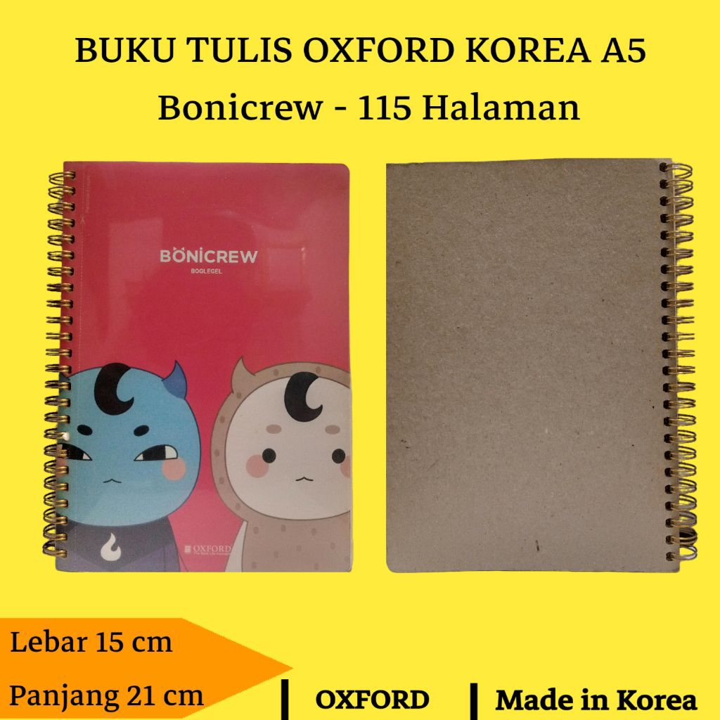 

Buku Tulis motif Bonicrew | made in Korea | Cover anti air