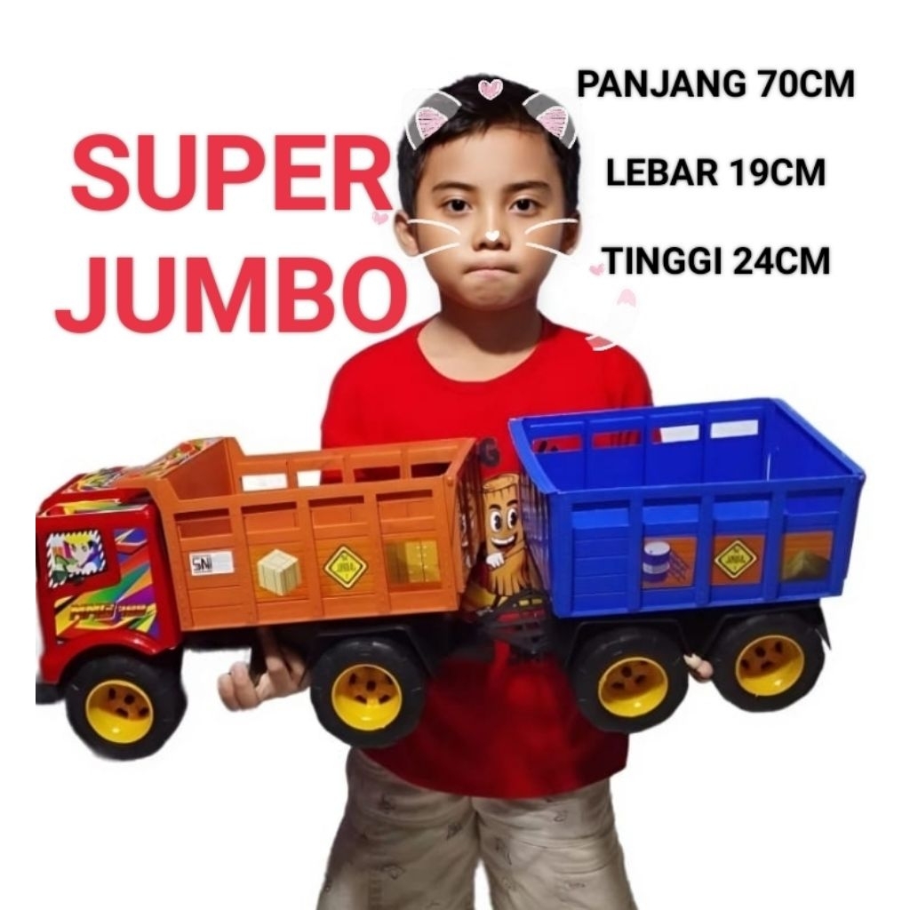 OBRAL LEBAY....MAINAN ANAK2 MOBIL TRUK GANDENG WARNA SUPER JUMBO