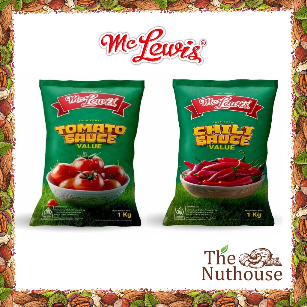 

1Kg Mc Lewis Tomato / Chili Sauce Value Pouch [Saos Tomat / Sambal McLewis Ekonomis] [HALAL]