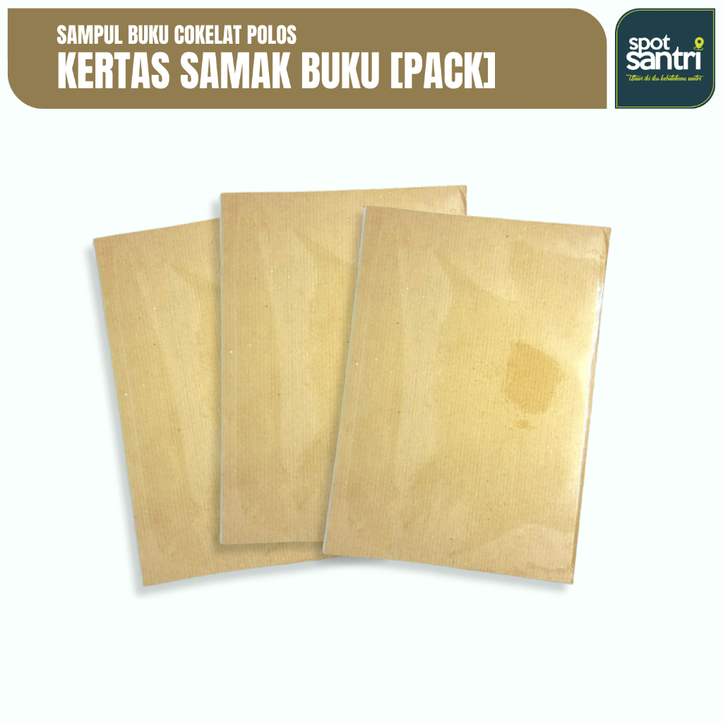 

Sampul Buku Kertas Cokelat | Kertas Samak Cokelat [Pack/20Pcs]