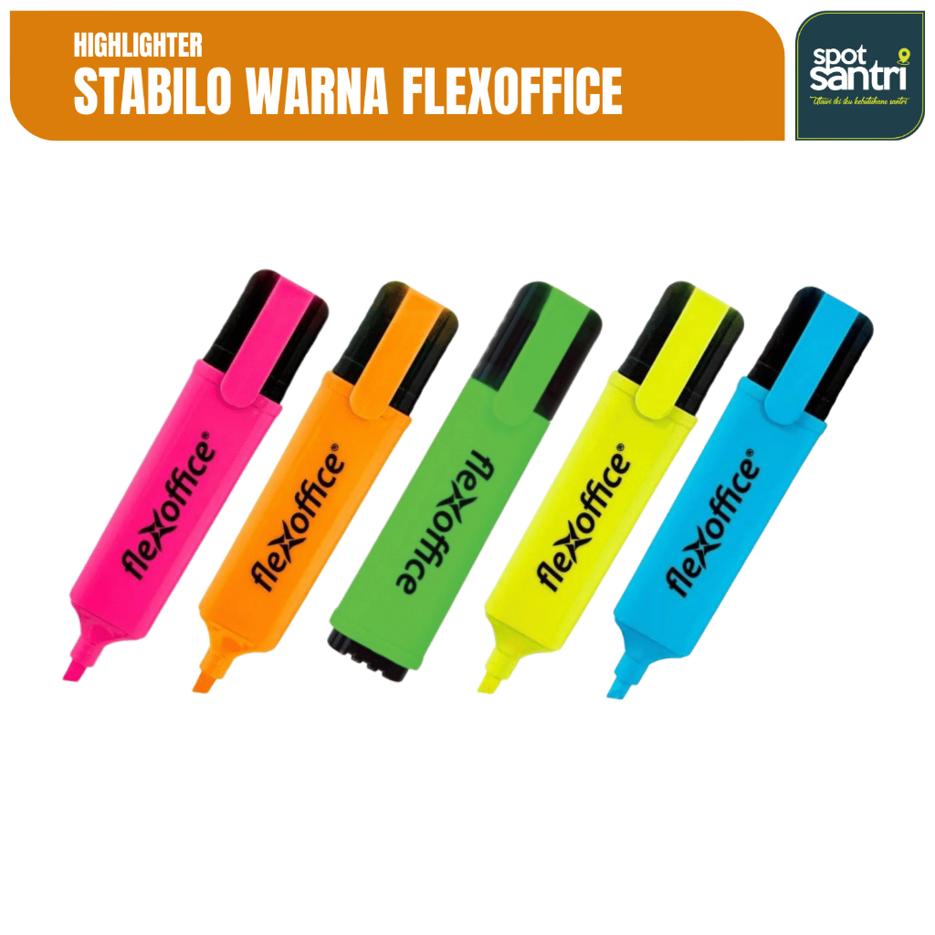 

Highlighter Stabilo Warna FlexOffice 5.0mm | Stabillo Penanda Teks [PCS]