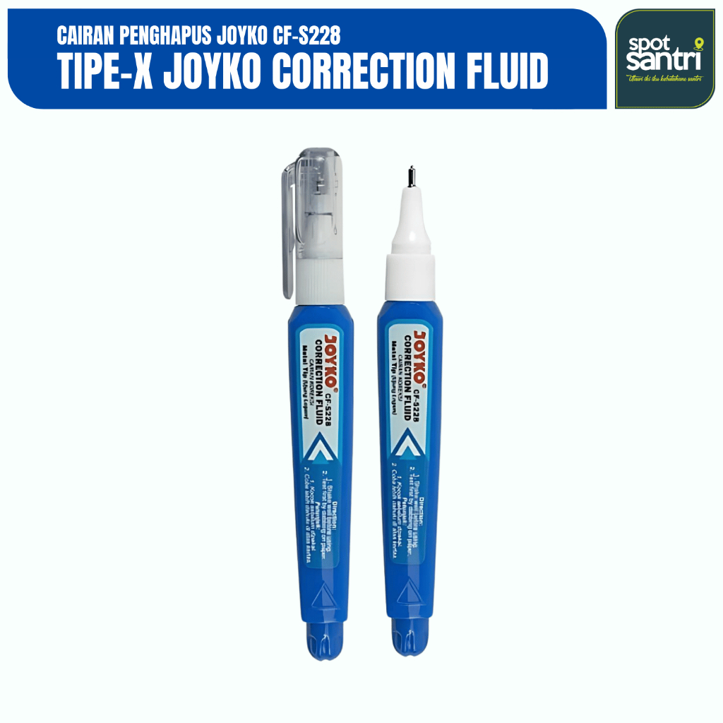 

Tipe X Penghapus Cair JOYKO Stipo Tipe-x Correction Fluid CF-S228 Ujung Metal | [PCS]