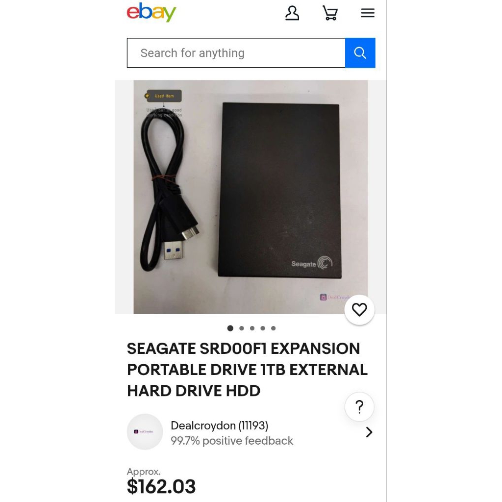 Hardisk eksternal Seagate 1tb Original