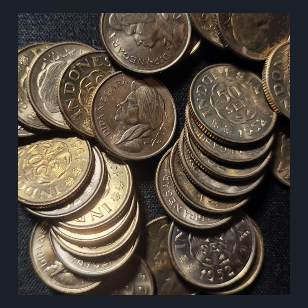 Koin Kuno Indonesia 50 Sen Diponegoro Tahun 1952 | VF