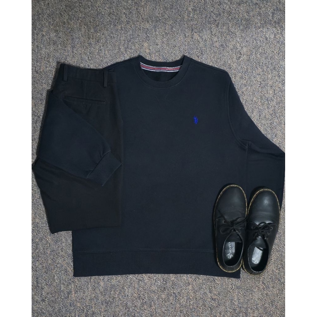 crewneck us polo logo navy
