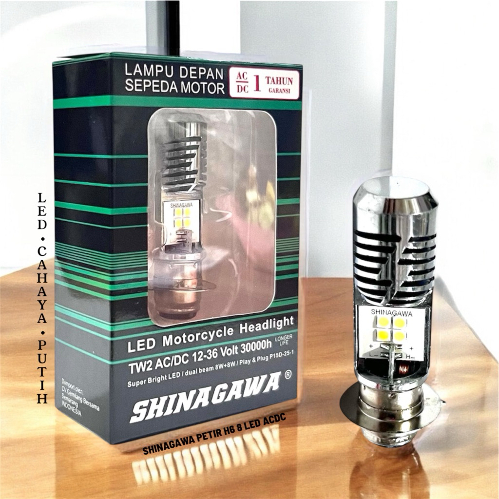 BLTstore LAMPU LED SHINAGAWA 8LED PETIR H6 acdc kualitas top